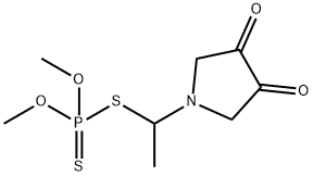 Dithiophosphoric acid O,O-dimethyl S-[1-(3,4-dioxo-1-pyrrolidinyl)ethyl] ester Structural