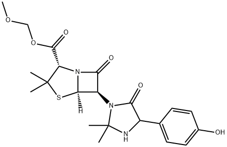 METHOXYMETHYL 7-[4-(4-HYDROXYPHENYL)-2,2-DIMETHYL-5-OXO-IMIDAZOLIDIN-1-YL]-3,3-DIMETHYL-6-OXO-2-THIA-5-AZABICYCLO[3.2.0]HEPTANE-4-CARBOXYLATE