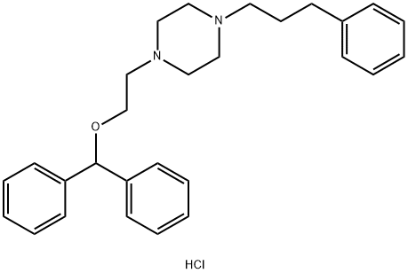 1-(2-DIPHENYLMETHOXYETHYL)-4-(3-PHENYLPROPYL)PIPERAZINE DIHYDROCHLORIDE Structural