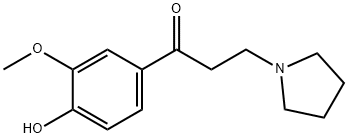 1-Propanone, 1-(4-hydroxy-3-methoxyphenyl)-3-(1-pyrrolidinyl)- Structural