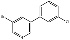 3-BROMO-5-(3-CHLOROPHENYL)-PYRIDINE Structural