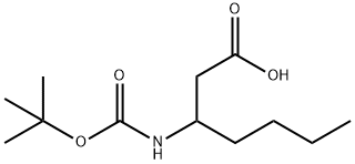 3-TERT-BUTOXYCARBONYLAMINO-HEPTANOIC ACID Structural