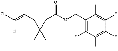 2,3,4,5,6-pentafluorobenzyl 3-(2,2-dichlorovinyl)-2,2-dimethylcyclopropanecarboxylate Structural