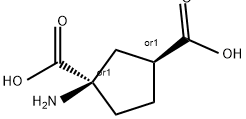 (+/-)-1-AMINOCYCLOPENTANE-TRANS-1,3-DICARBOXYLIC ACID Structural