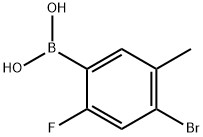 4-Bromo-2-fluoro-5-methylphenylboronic acid Structural