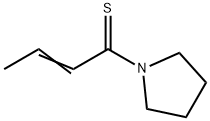 Pyrrolidine,  1-(1-thioxo-2-butenyl)-  (9CI) Structural