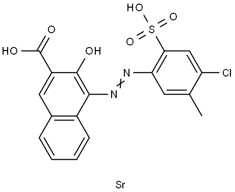 strontium 4-[(4-chloro-5-methyl-2-sulphonatophenyl)azo]-3-hydroxy-2-naphthoate (1:1) Structural