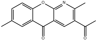 3-ACETYL-2,7-DIMETHYL-5 H-[1]BENZOPYRANO[2,3-B]PYRIDIN-5-ONE Structural