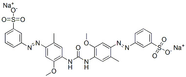 disodium 3,3'-[carbonylbis[imino(5-methoxy-2-methyl-4,1-phenylene)azo]]bis[benzenesulphonate] Structural