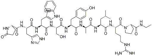 PYR-HIS-TRP-SER-TYR-D-ALA-LEU-ARG-PRO-NHET Structural