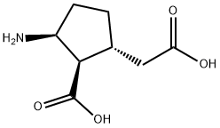 Cyclopentaneacetic acid, 3-amino-2-carboxy-, (1R,2R,3S)- (9CI) Structural