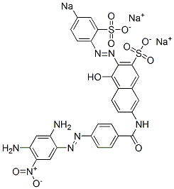 7-[[4-[(2,4-Diamino-5-nitrophenyl)azo]benzoyl]amino]-4-hydroxy-3-[(4-sodiosulfophenyl)azo]naphthalene-2-sulfonic acid sodium salt