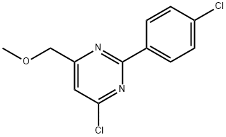 4-CHLORO-2-(4-CHLOROPHENYL)-6-(METHOXYMETHYL)PYRIMIDINE Structural