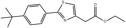 ETHYL 2-(2-[4-(TERT-BUTYL)PHENYL]-1,3-THIAZOL-4-YL)ACETATE Structural