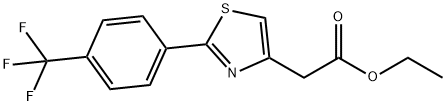 Ethyl2-{2-[4-(trifluoromethyl)phenyl]-1,3-thiazol-4-yl}acetate Structural