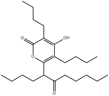 2H-Pyran-2-one, 3,5-dibutyl-6-(1-butyl-2-oxoheptyl)-4-hydroxy- Structural