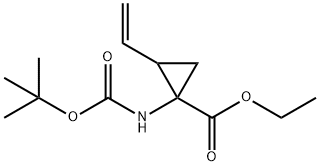 1-BOC-AMINO-2-VINYLCYCLOPROPANECARBOXYLIC ACID ETHYL ESTER Structural