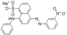 sodium 5-[(3-nitrophenyl)azo]-8-(phenylamino)naphthalenesulphonate Structural