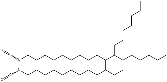 2-heptyl-3,4-bis(9-isocyanatononyl)-1-pentylcyclohexane Structural