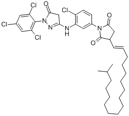 1-(2,4,6-TRICHLORPHENYL)3-[2-CHLOR-5-(3-ISOOCTADECENYLSUCCINIMID-1-YL)-ANILINO]-PYRAZOLIN-5-ONE