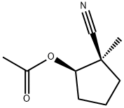 Cyclopentanecarbonitrile, 2-(acetyloxy)-1-methyl-, (1R,2R)- (9CI) Structural