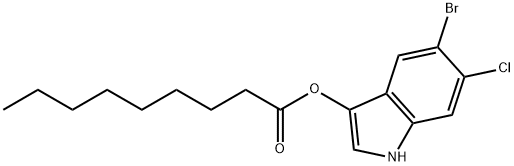 5-BROMO-6-CHLORO-3-INDOXYL NONANOATE Structural