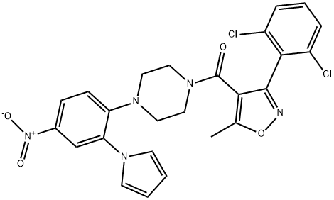 Methanone, [3-(2,6-dichlorophenyl)-5-methyl-4-isoxazolyl][4-[4-nitro-2-(1H-pyrrol-1-yl)phenyl]-1-piperazinyl]-