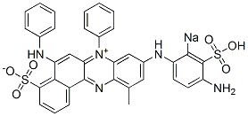 9-[(4-Amino-2-sodiosulfophenyl)amino]-11-methyl-7-phenyl-5-phenylamino-4-sulfonatobenzo[a]phenazin-7-ium Structural