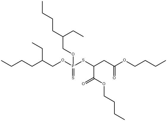 dibutyl [[bis[(2-ethylhexyl)oxy]phosphinothioyl]thio]succinate Structural