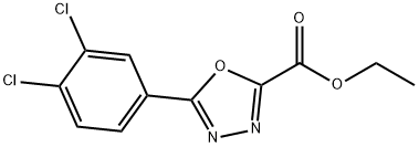Ethyl 5-(3,4-dichlorophenyl)-1,3,4-oxadiazole-2-carboxylate Structural