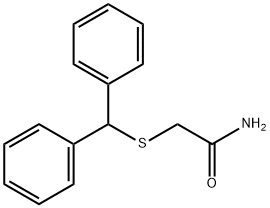 2-[(Diphenylmethyl)thio]acetamide Structural