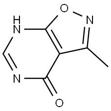 Isoxazolo[5,4-d]pyrimidin-4(5H)-one, 3-methyl- (7CI,9CI) Structural