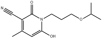 3-Cyano-6-hydroxy-N-(3-isopropoxypropyl)-4-methyl-2-pyridone Structural