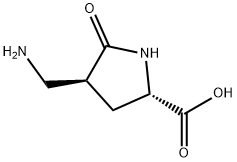 L-Proline, 4-(aminomethyl)-5-oxo-, (4S)- (9CI) Structural