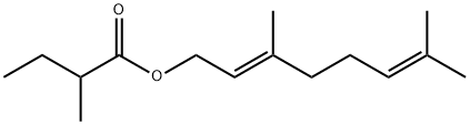 (E)-3,7-dimethylocta-2,6-dienyl 2-methylbutyrate Structural