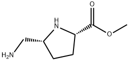L-Proline, 5-(aminomethyl)-, methyl ester, (5R)- (9CI) Structural
