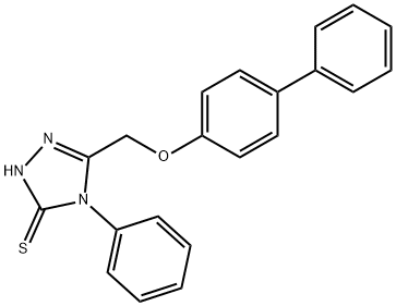 s-Triazole-2-thiol, 5-(4-biphenylyloxymethyl)-1-phenyl- Structural