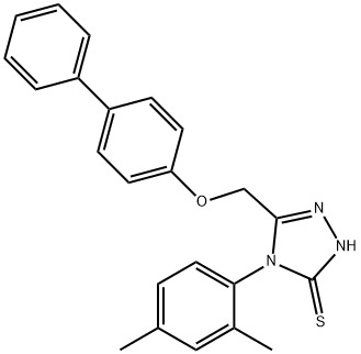 s-Triazole-2-thiol, 5-(4-biphenylyloxymethyl)-1-(2,4-dimethylphenyl)- Structural