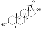 5-ALPHA-PREGNAN-3-ALPHA, 17-DIOL-20-ONE Structural