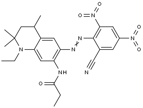 N-[6-[(2-cyano-4,6-dinitrophenyl)azo]-1-ethyl-1,2,3,4-tetrahydro-2,2,4-trimethylquinolin-7-yl]propionamide     