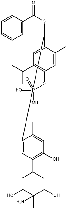 THYMOLPHTHALEIN MONOPHOSPHORIC ACID, DI-2-AMINO-2-METHYL-1,3-PROPANEDIOL SALT Structural