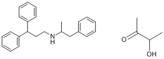 N-(3,3-DIPHENYLPROPYL)-ALPHA-METHYLPHENETHYLAMIN LACTATE SALT Structural