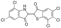 5,7-dichloro-1,2-dihydro-2-(5,6,7-trichloro-3-oxobenzo[b]thien-2(3H)-ylidene)-3H-indol-3-one 