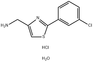 [2-(3-CHLOROPHENYL)-1,3-THIAZOL-4-YL]METHANAMINE HYDROCHLORIDE MONOHYDRATE Structural