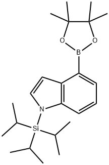 4-(4,4,5,5-TETRAMETHYL-1,3,2-DIOXABOROLAN-2-YL)-1-(TRIISOPROPYLSILYL)-1H-INDOLE Structural