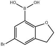 5-BROMO-2,3-DIHYDROBENZO[B]FURAN-7-BORONIC ACID Structural