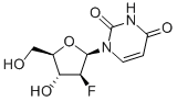 1-(2-Deoxy-2-fluoro-beta-D-arabinofuranosyl)uracil Structural