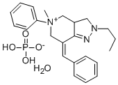 2H-Pyrazolo(4,3-c)pyridine, 3,3a,4,5,6,7-hexahydro-5-methyl-5-phenyl-7 -(phenylmethylene)-2-propyl-, phosphate, hydrate (1:1:1)