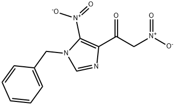 2-NITRO-1-[5-NITRO-1-(PHENYLMETHYL)-1H-IMIDAZOL-4-YL] ETHANONE Structural