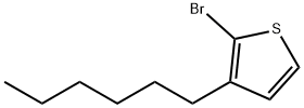 2-bromo-3-hexylthiophene Structural